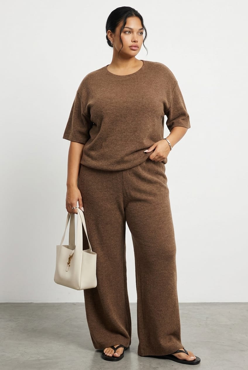 Brown Wide Leg Pants