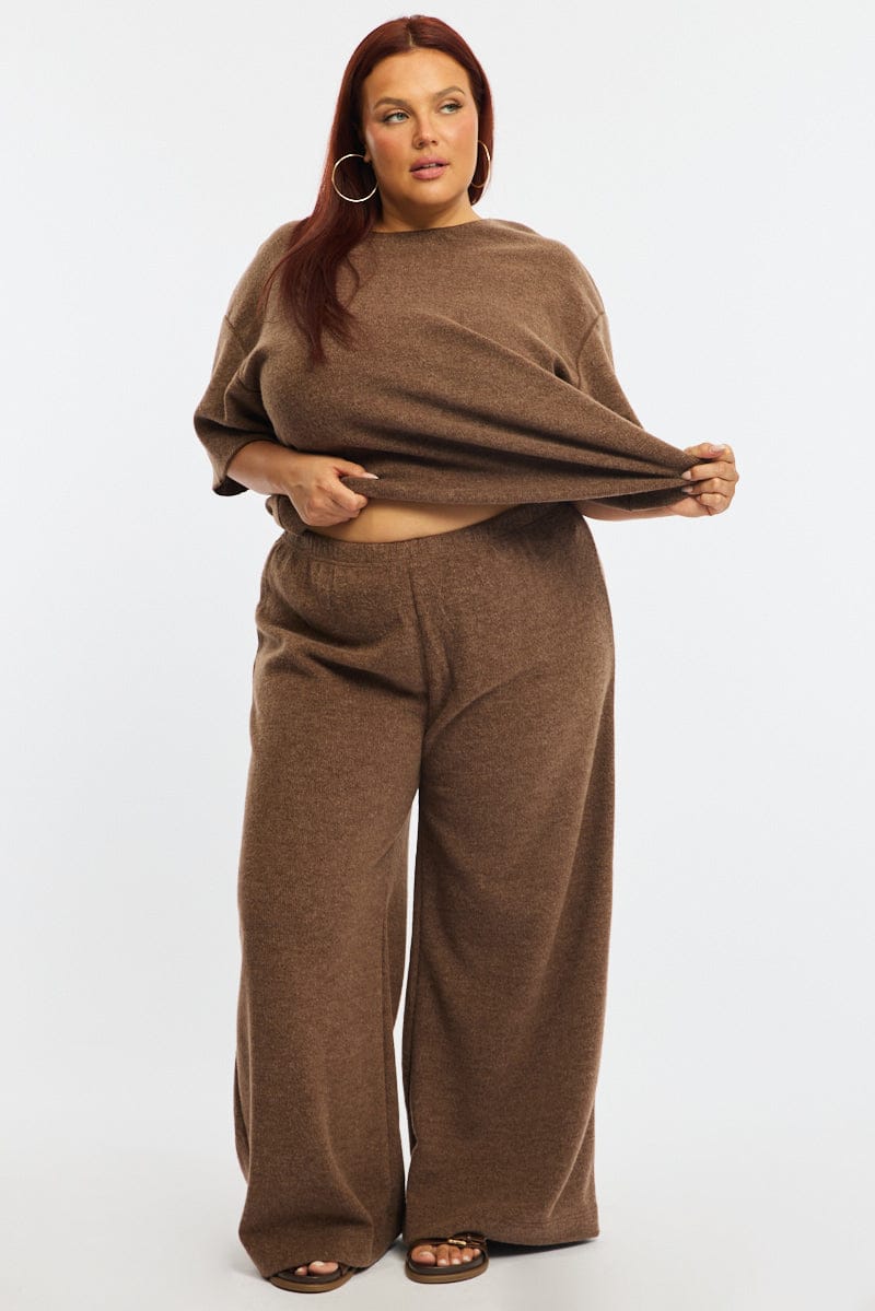 Brown Wide Leg Pants for YouandAll Fashion