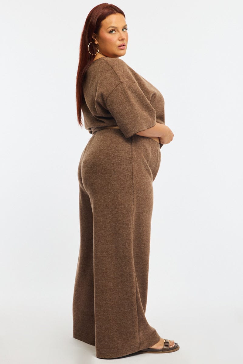 Brown Wide Leg Pants for YouandAll Fashion