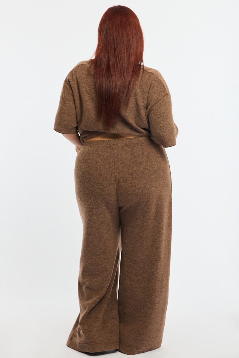 Brown Wide Leg Pants for YouandAll Fashion
