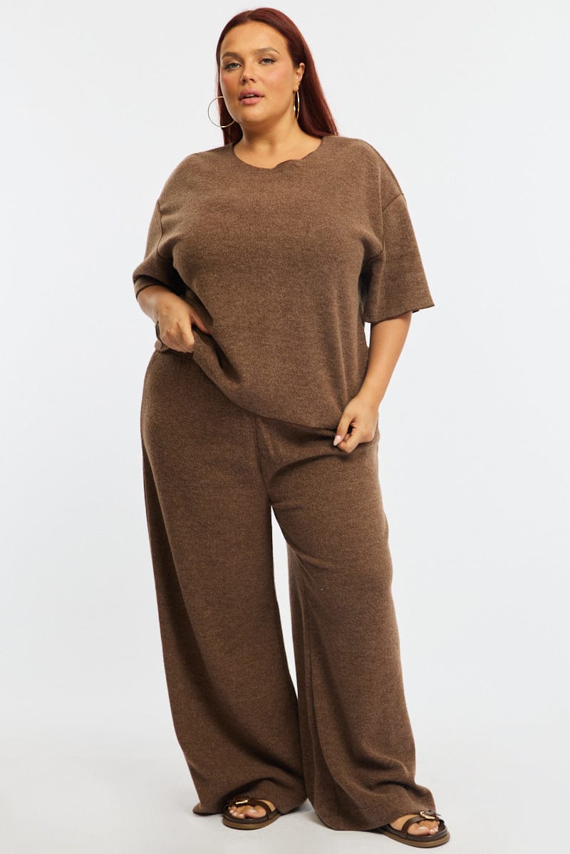 Brown Wide Leg Pants for YouandAll Fashion