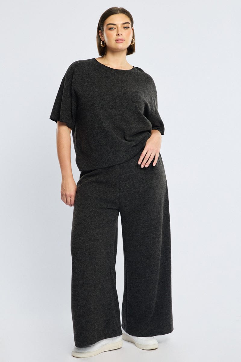 Grey Wide Leg Pants for YouandAll Fashion