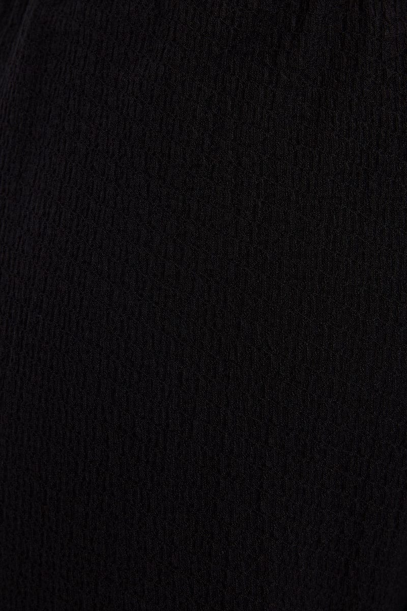 Black Elastic Waist Shorts for YouandAll Fashion