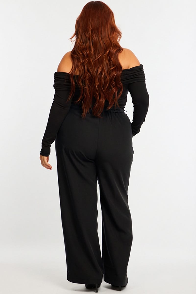 Black Wide Leg Pants High Rise for YouandAll Fashion