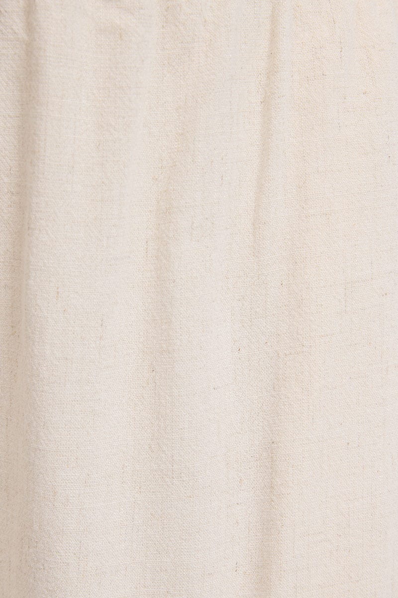 Beige Shorts Elastic Waist for YouandAll Fashion