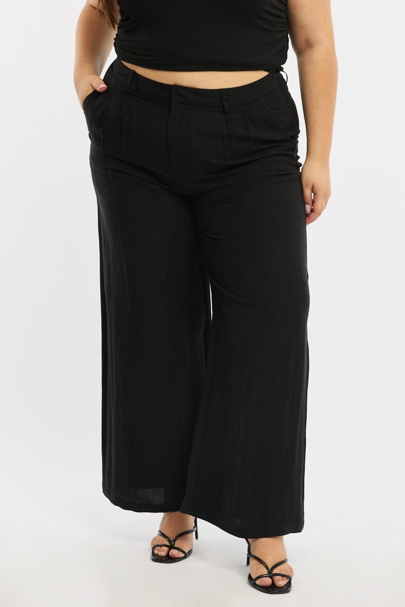 Black Work Pants Pleats for YouandAll Fashion