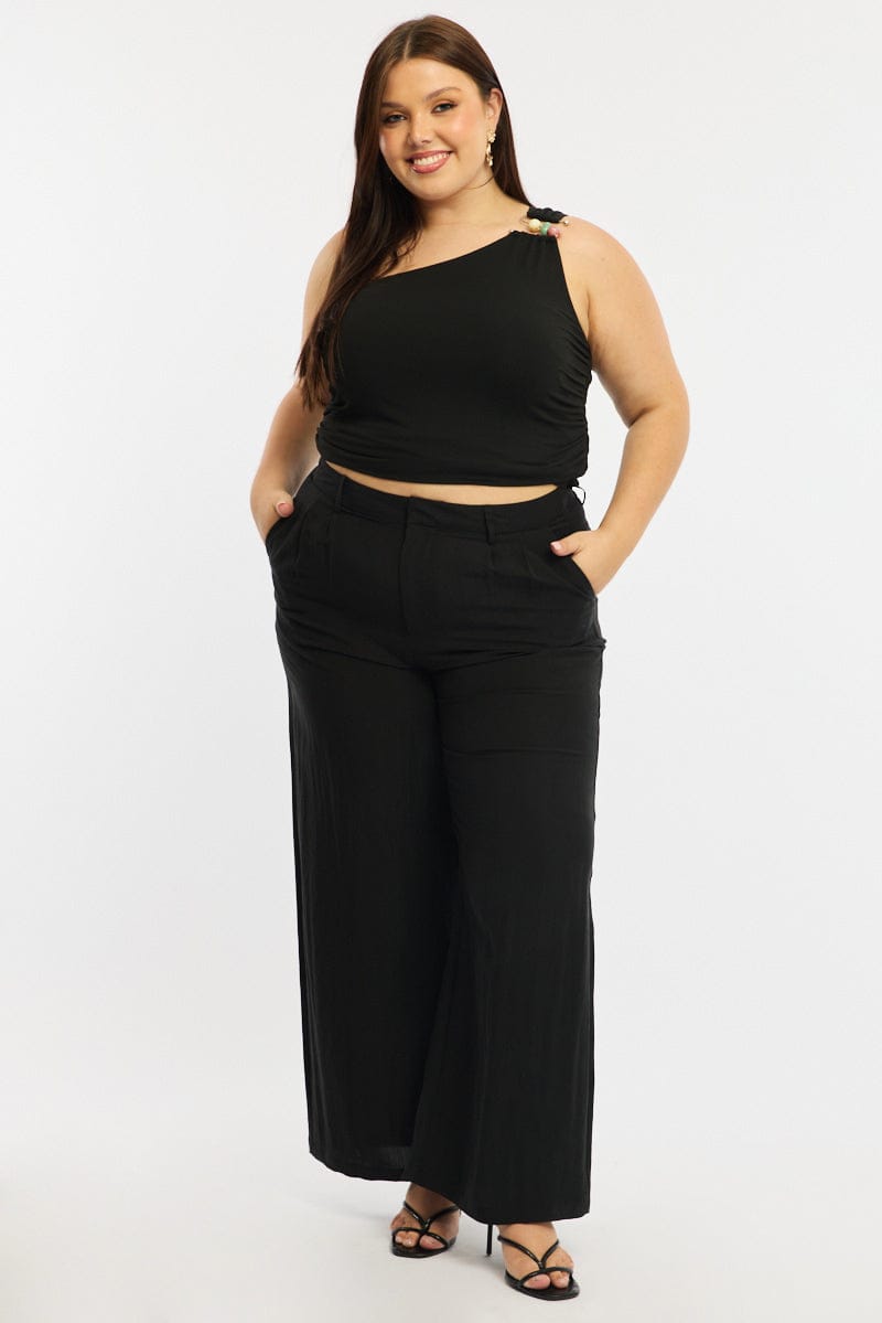 Black Work Pants Pleats for YouandAll Fashion