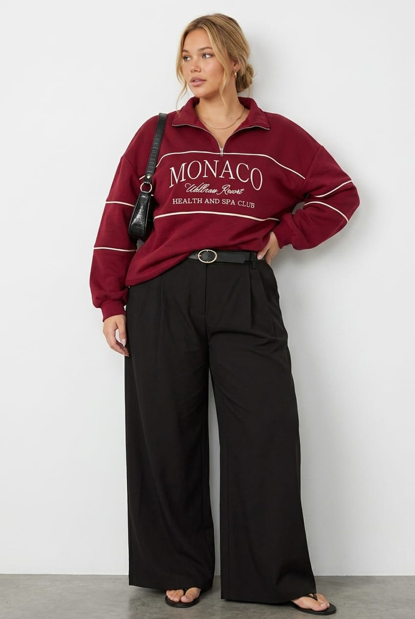 Black Wide Leg Pants High Rise for YouandAll Fashion