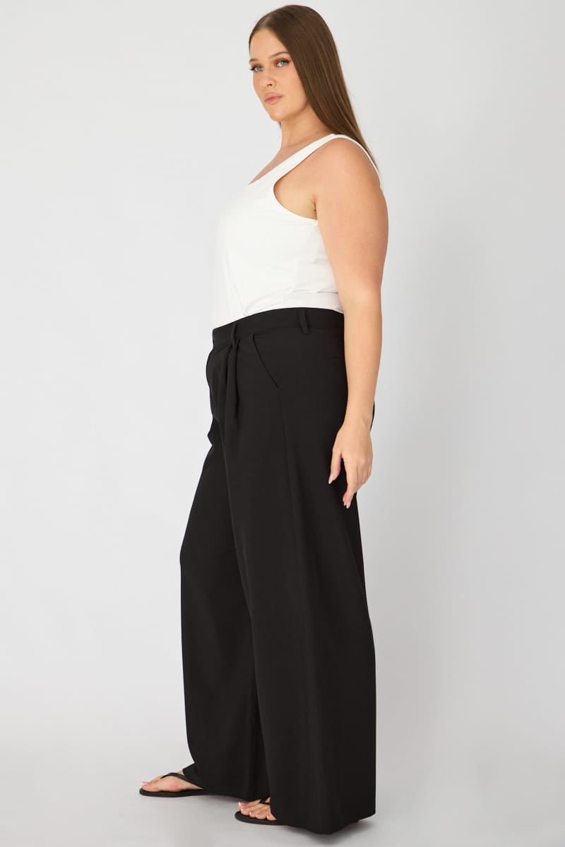 Black Wide Leg Pants High Rise for YouandAll Fashion