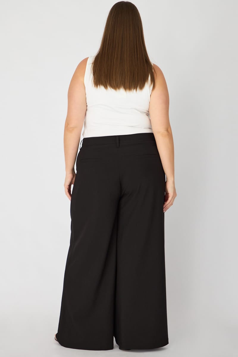 Black Wide Leg Pants High Rise for YouandAll Fashion