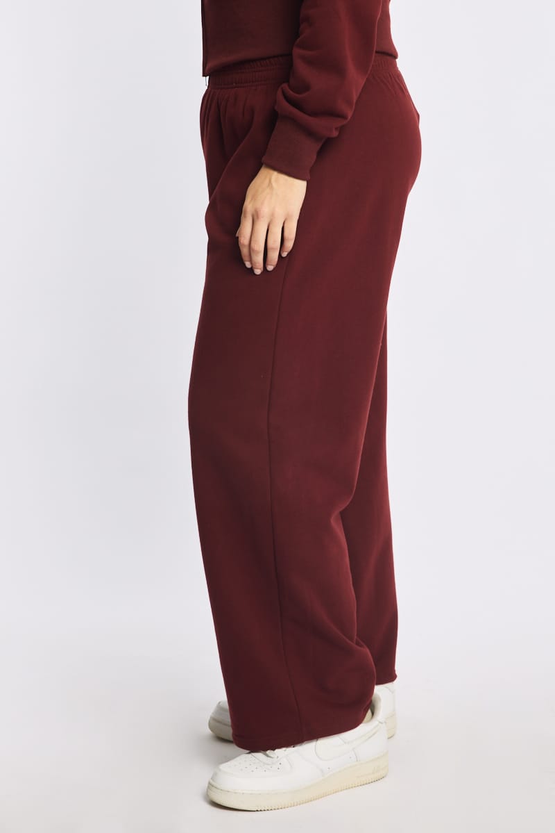 Red Track Pants Wide Leg for YouandAll Fashion