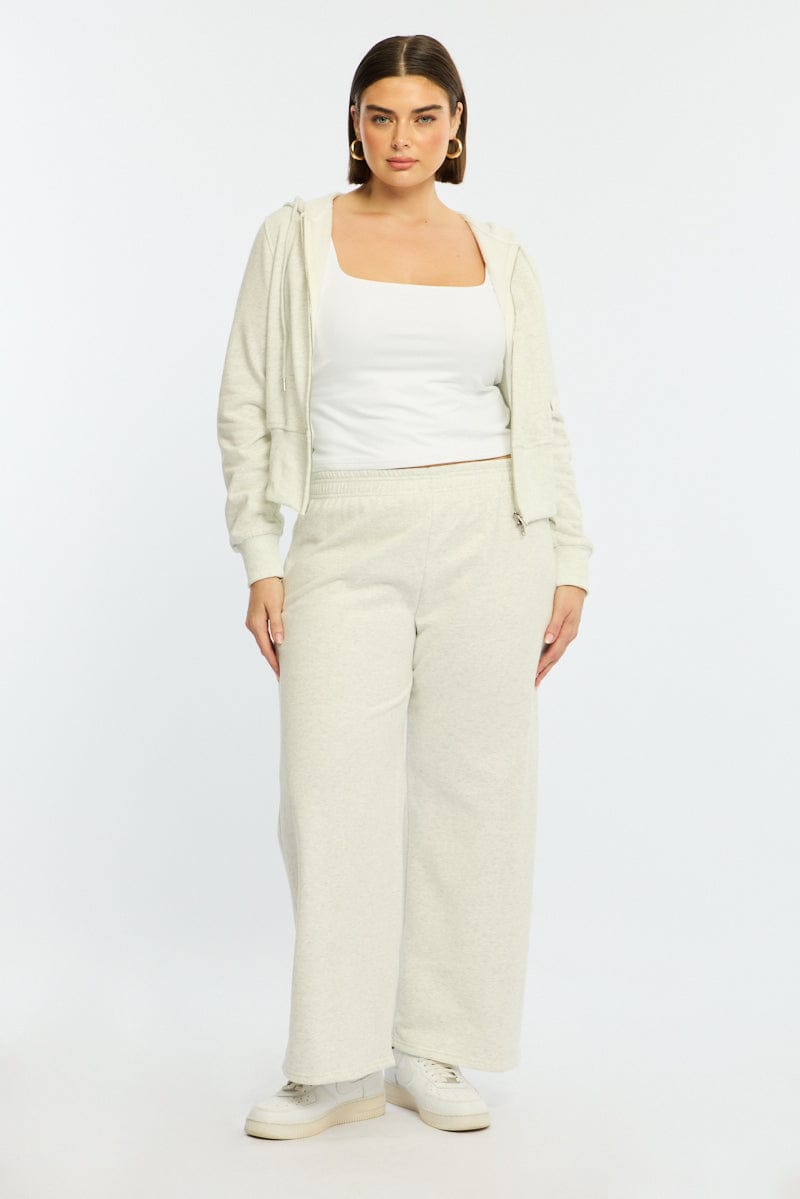 Grey Track Pants Wide Leg for YouandAll Fashion