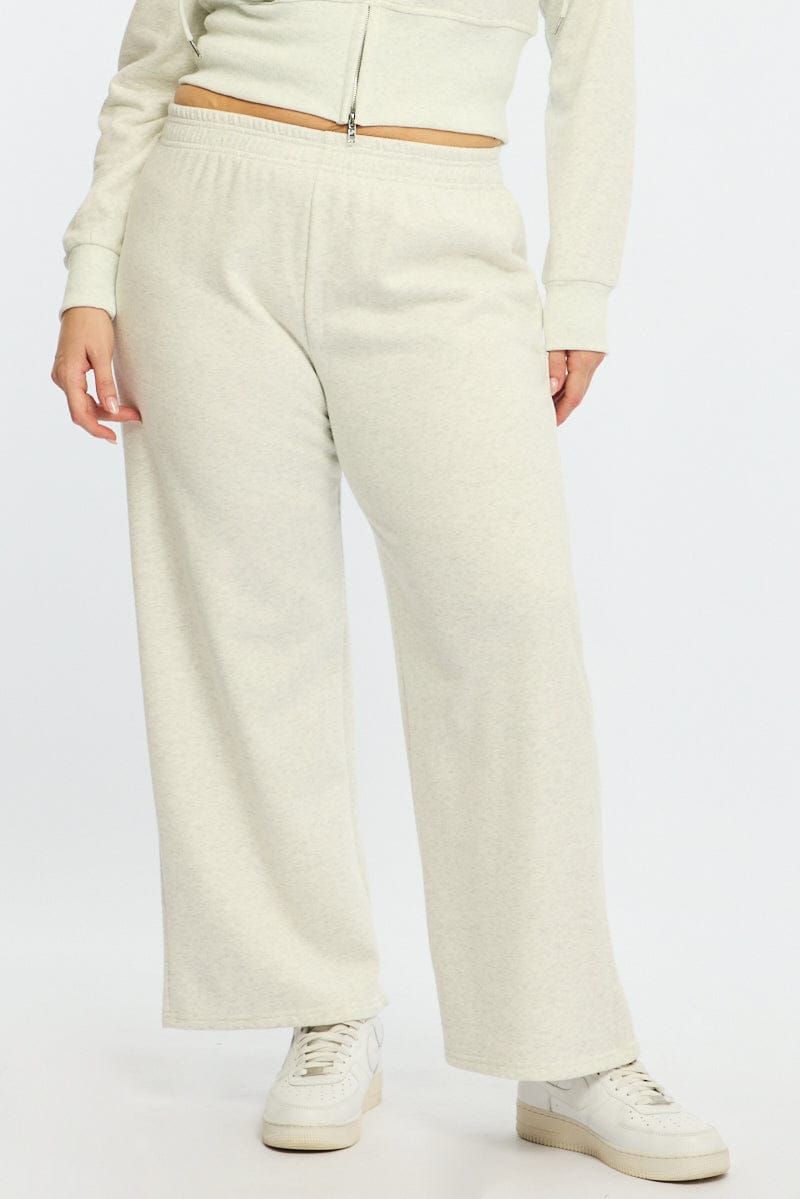 Grey Track Pants Wide Leg for YouandAll Fashion