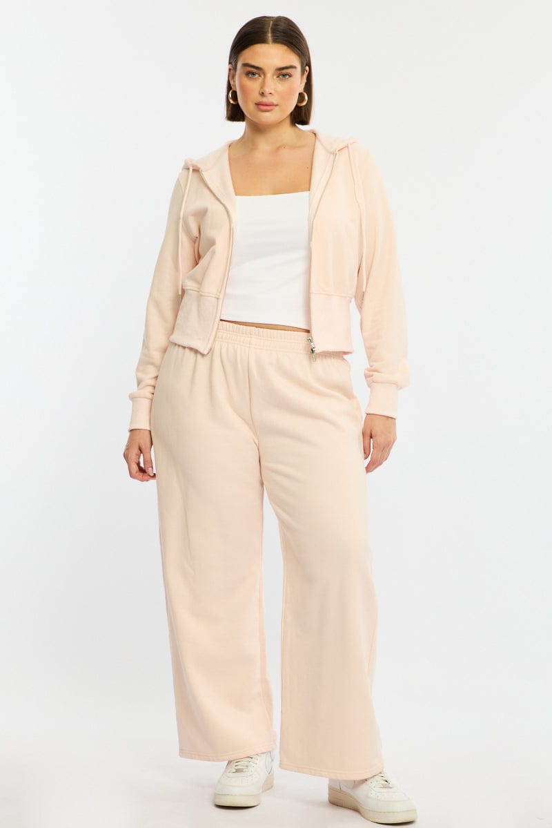 Pink Track Pants Wide Leg for YouandAll Fashion