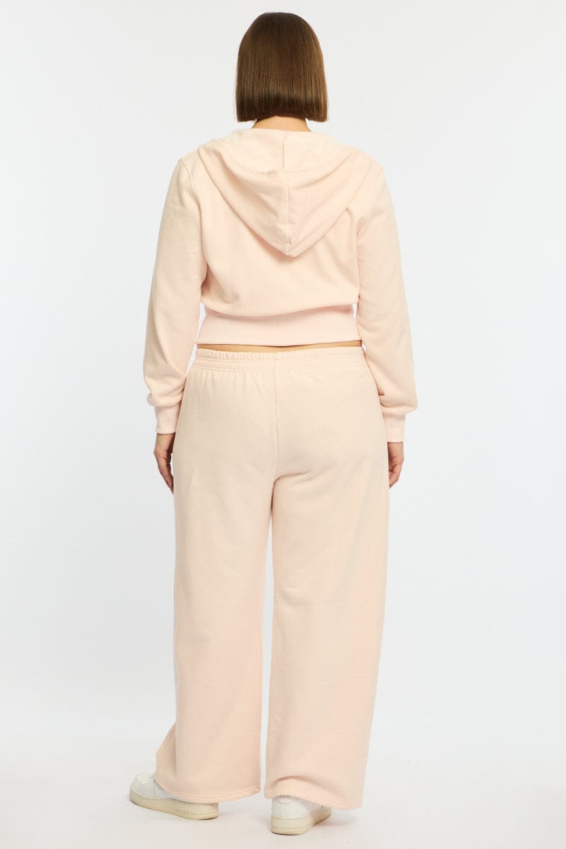 Pink Track Pants Wide Leg for YouandAll Fashion