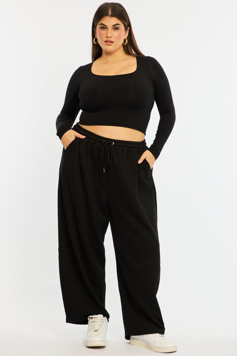Black Track Pants Long for YouandAll Fashion