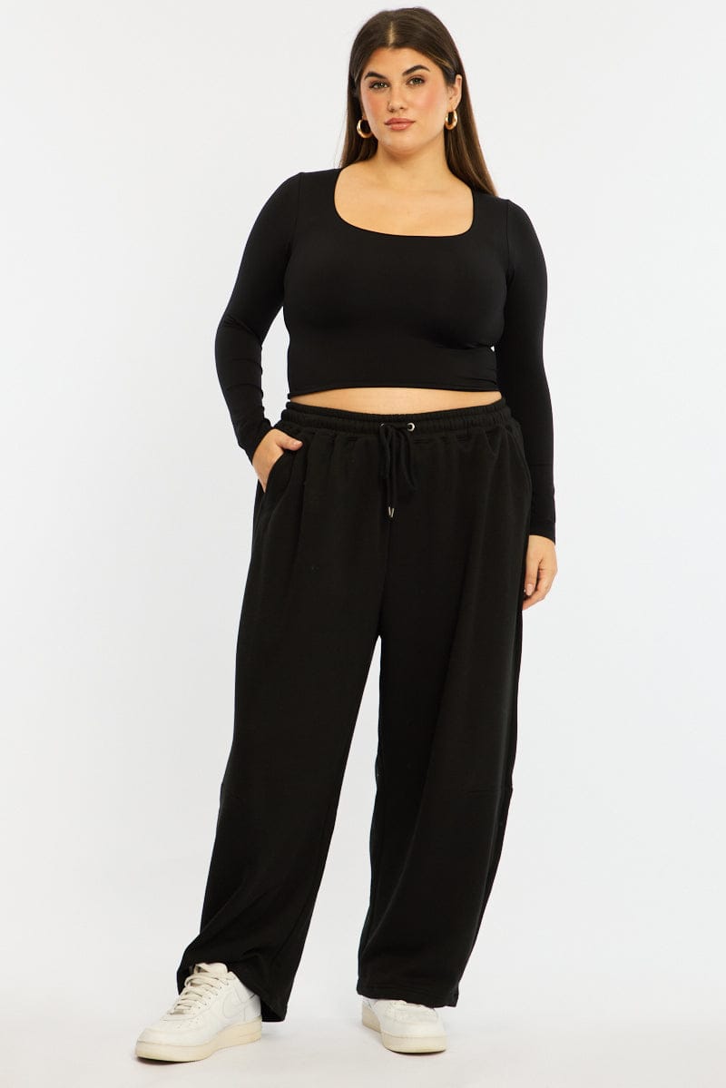 Black Track Pants Long for YouandAll Fashion