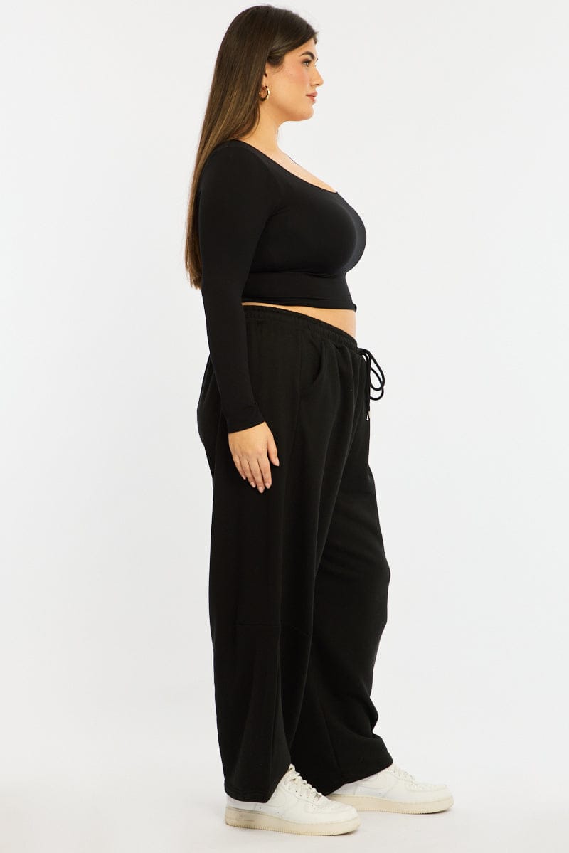 Black Track Pants Long for YouandAll Fashion