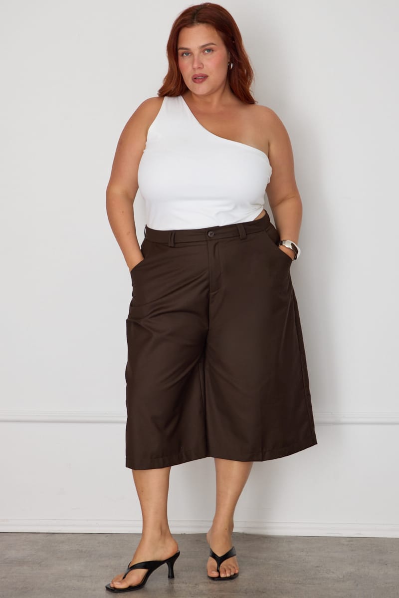 Brown Longline Shorts for YouandAll Fashion