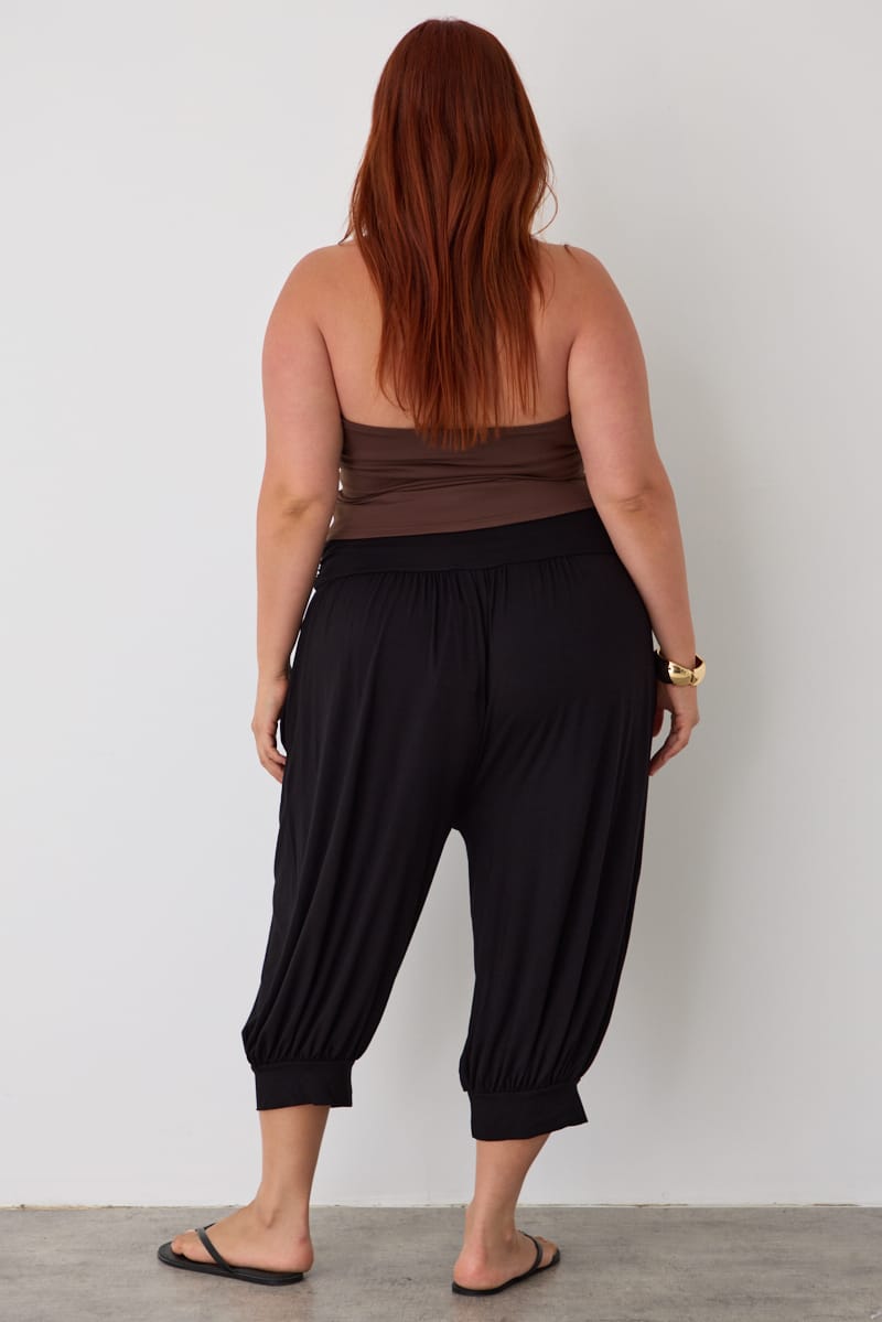 Black Cropped Balloon Pants for YouandAll Fashion