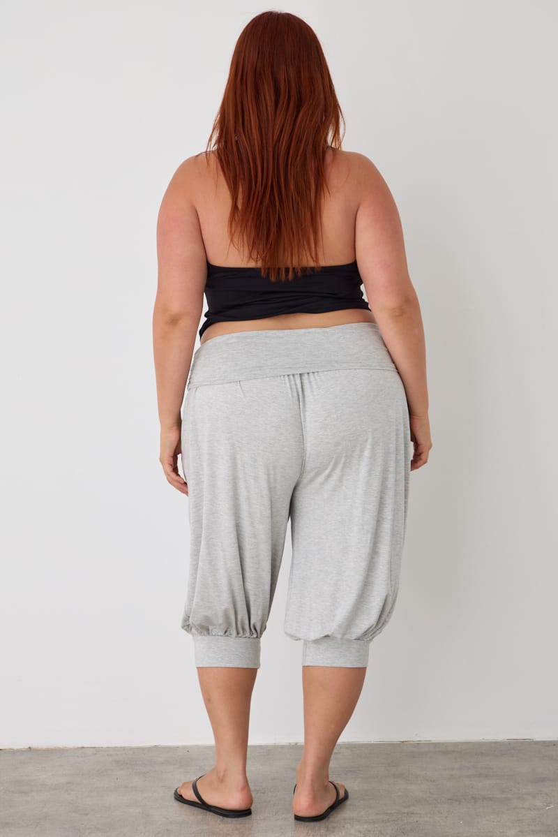 Grey Cropped Balloon Pants for YouandAll Fashion