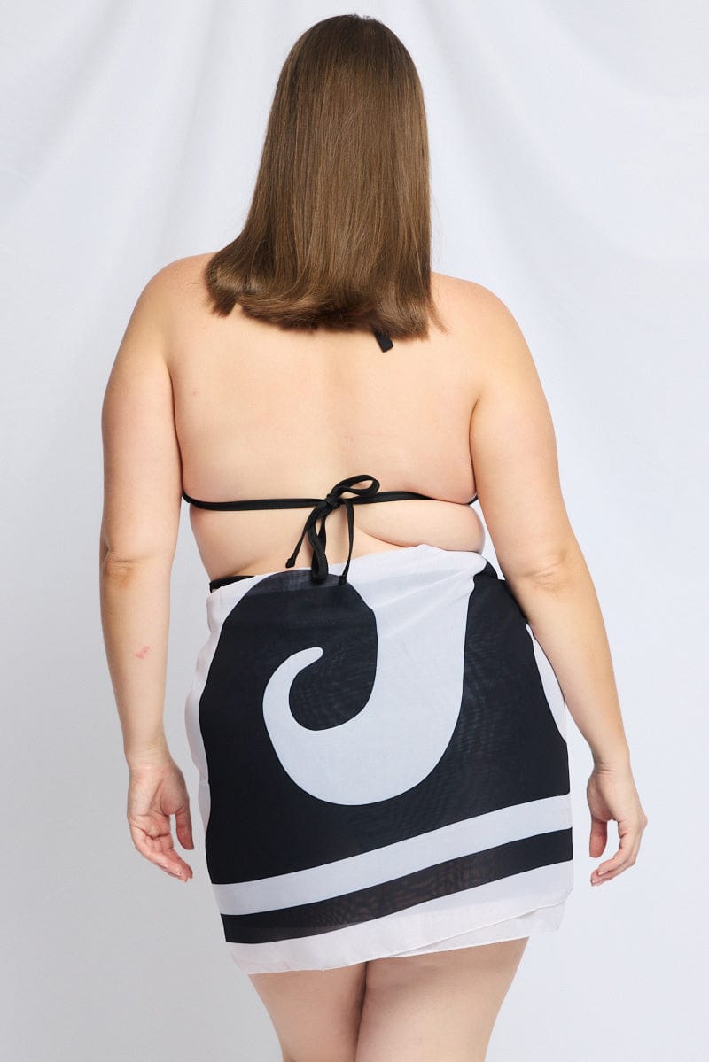 Black Beach Sarong for YouandAll Fashion