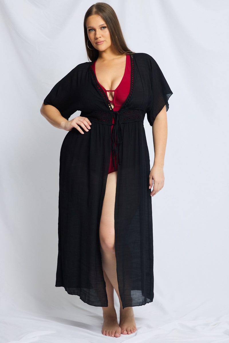Black Beach Cover Up for YouandAll Fashion