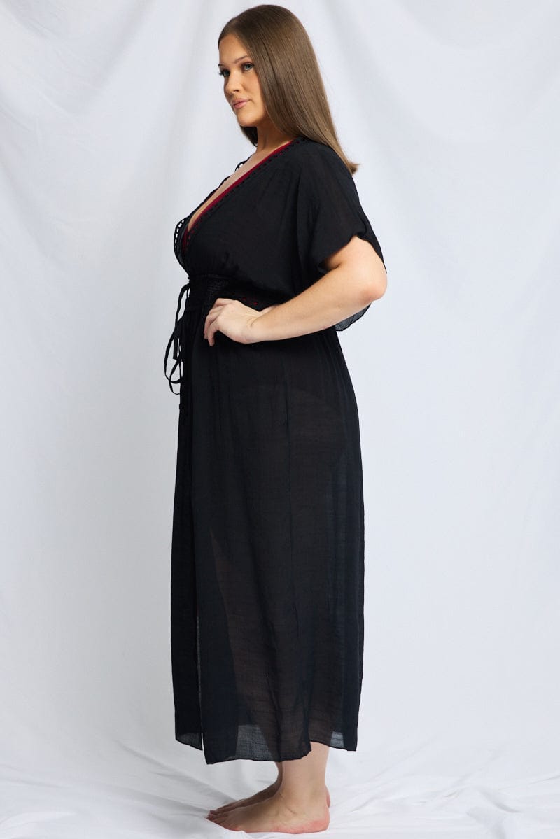 Black Beach Cover Up for YouandAll Fashion