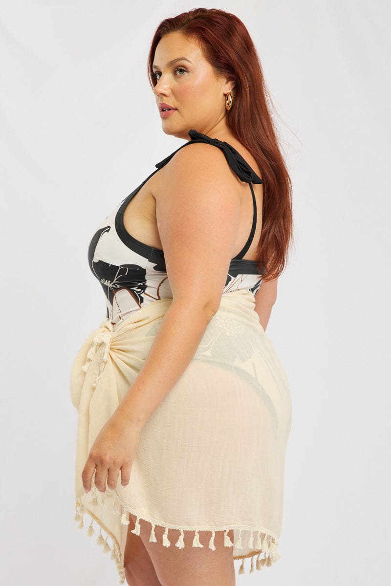 Beige Beach Sarong for YouandAll Fashion