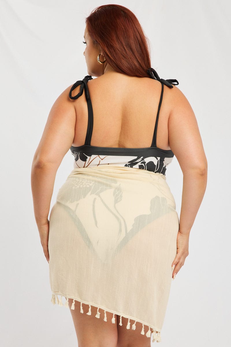 Beige Beach Sarong for YouandAll Fashion