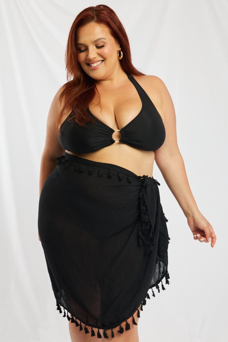 Black Beach Sarong for YouandAll Fashion