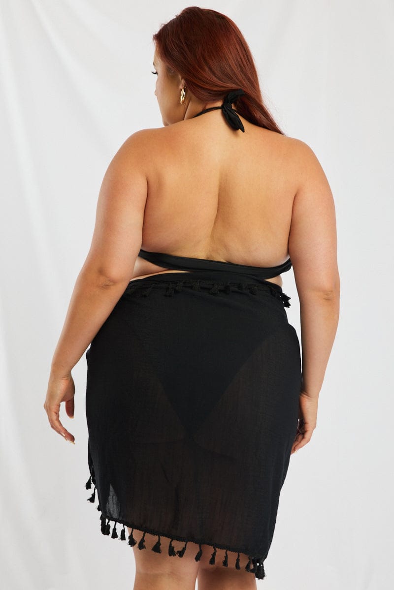 Black Beach Sarong for YouandAll Fashion