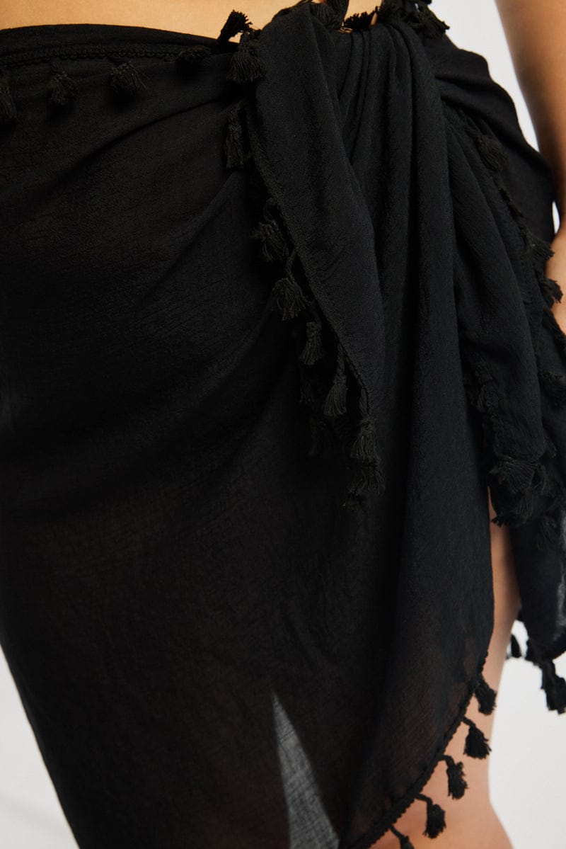 Black Beach Sarong for YouandAll Fashion