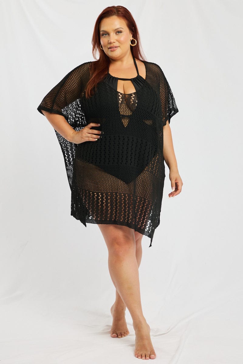 Black Oversized Beach Dress Cover Up | You & All Black Oversized Beach Dress Cover Up | You & All