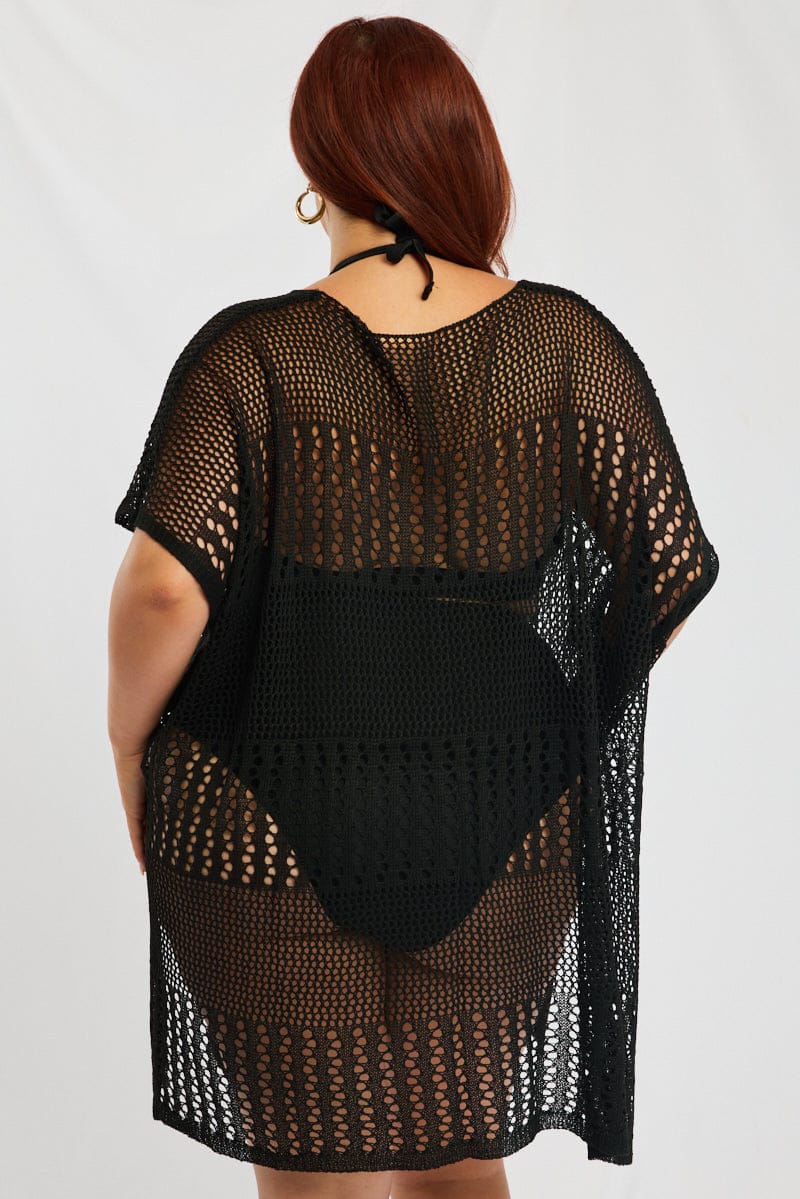 Black Oversized Beach Dress Cover Up for YouandAll Fashion