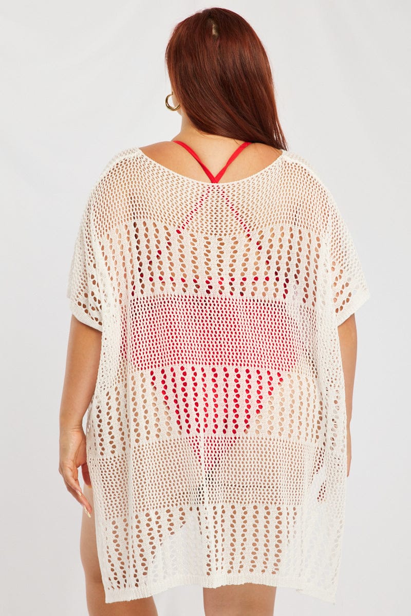 White Oversized Beach Dress Cover Up for YouandAll Fashion