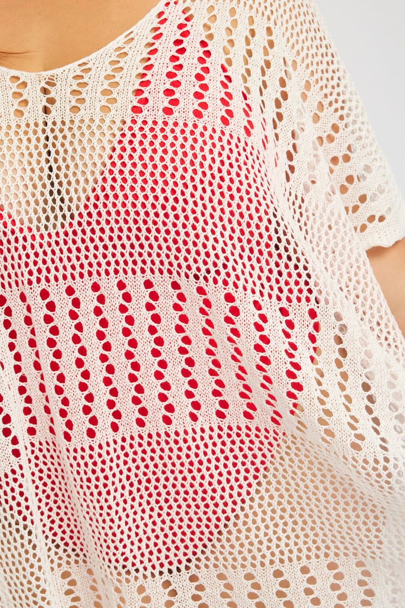 White Oversized Beach Dress Cover Up for YouandAll Fashion