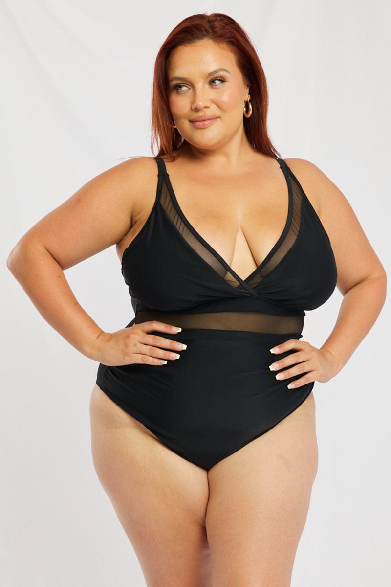 Black One Piece Swimsuit for YouandAll Fashion
