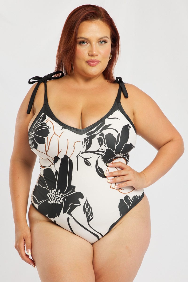 Multi Floral One Piece Swimsuit for YouandAll Fashion