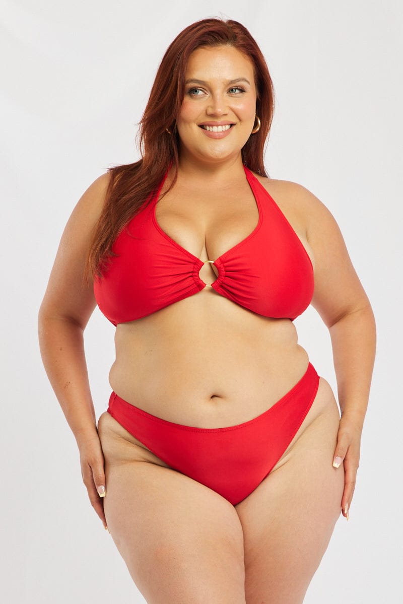 Red Ring Detail Bikini Set for YouandAll Fashion