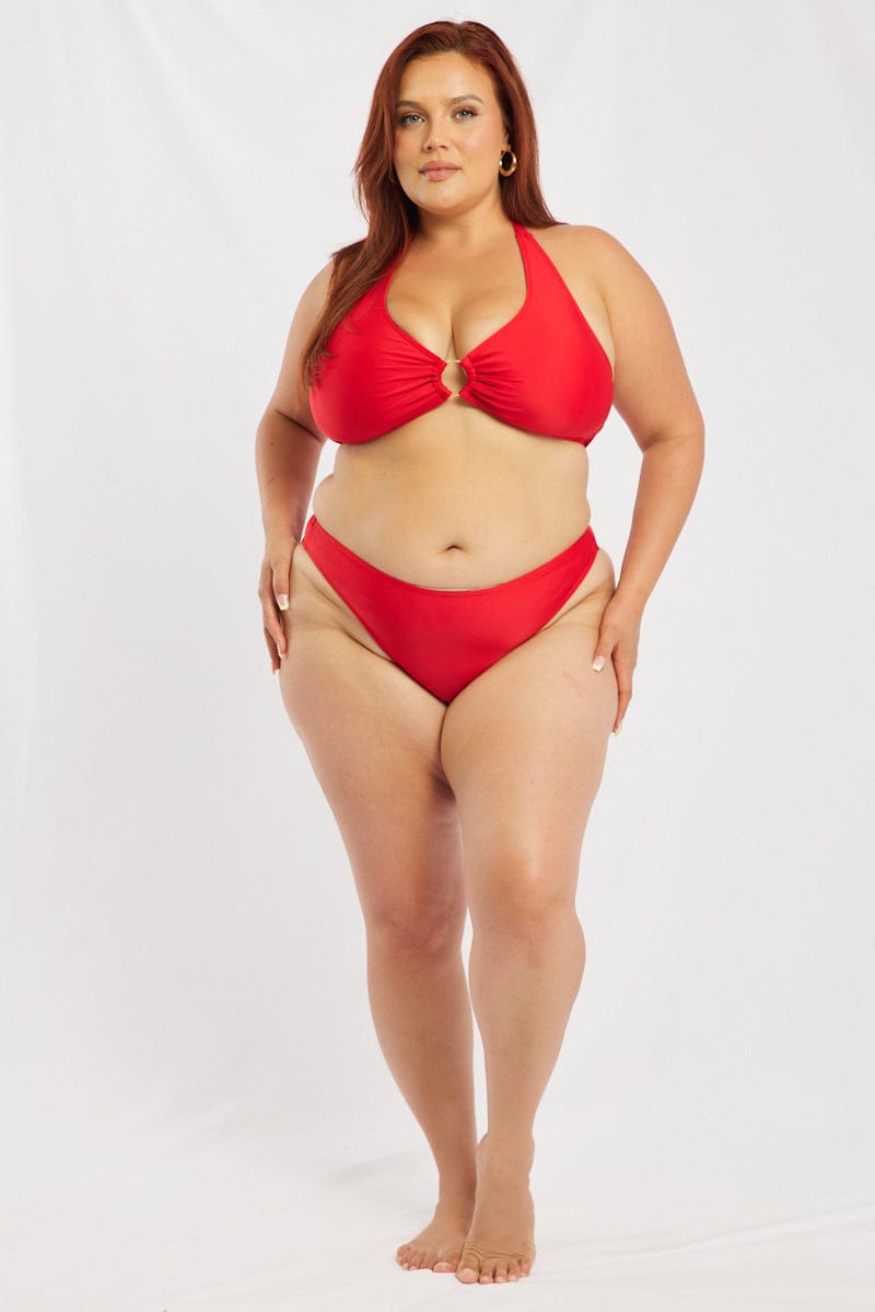 Red Ring Detail Bikini Set for YouandAll Fashion