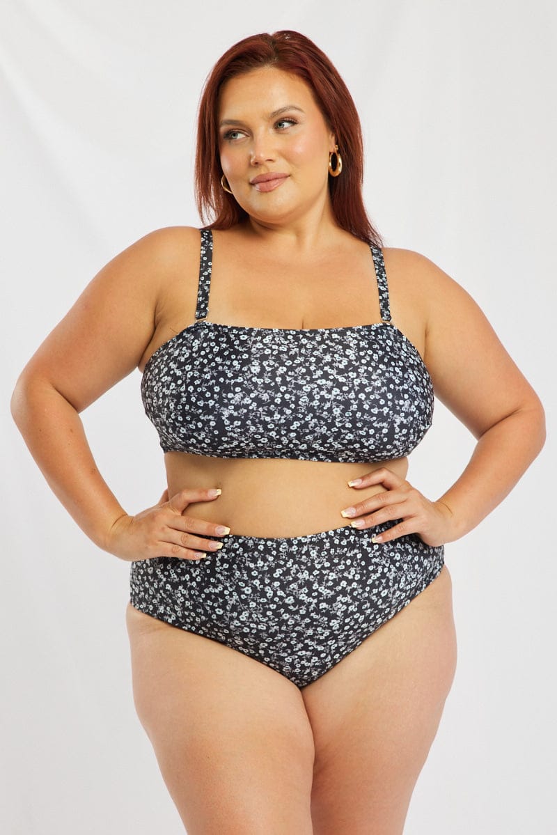 Black Ditsy Bikini Set for YouandAll Fashion