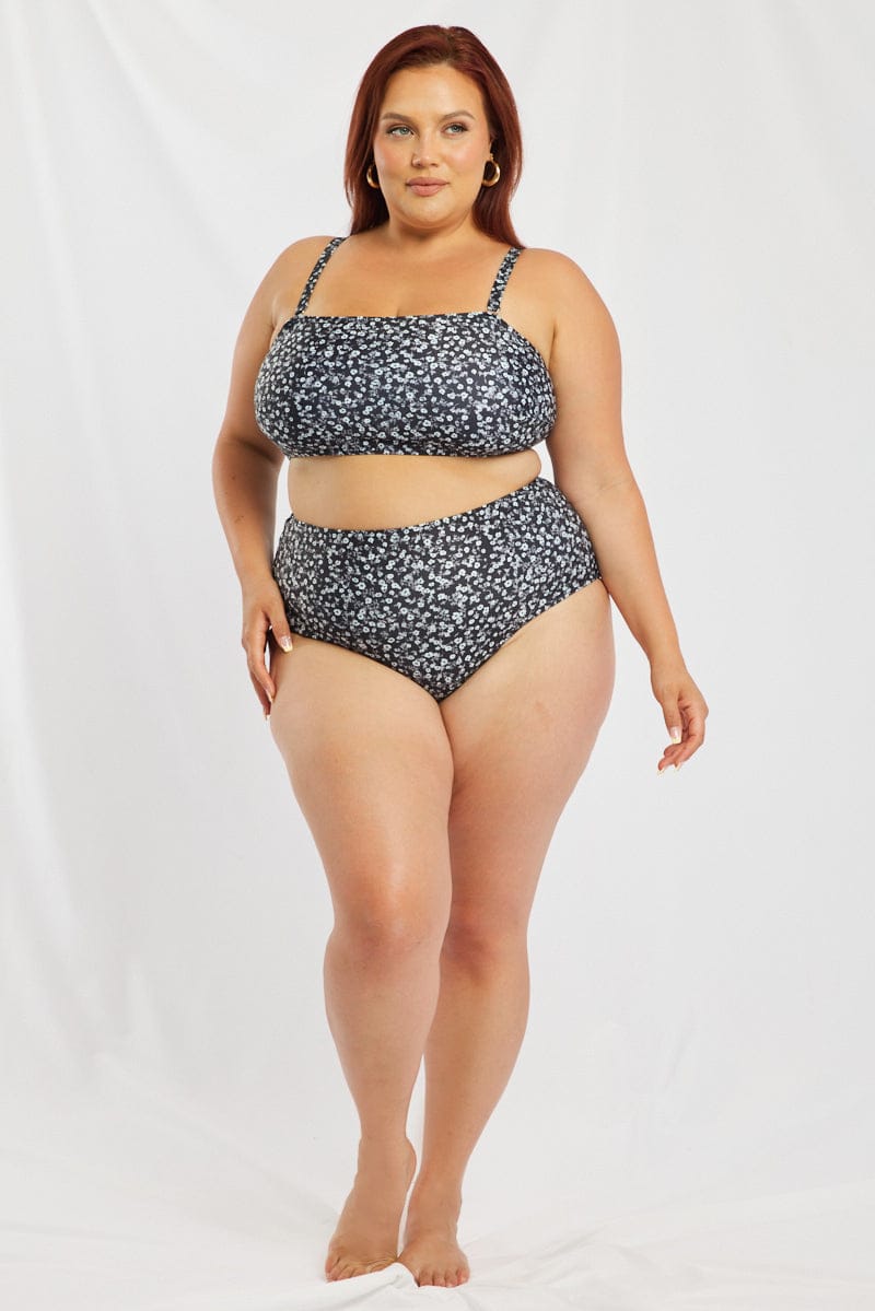 Black Ditsy Bikini Set for YouandAll Fashion