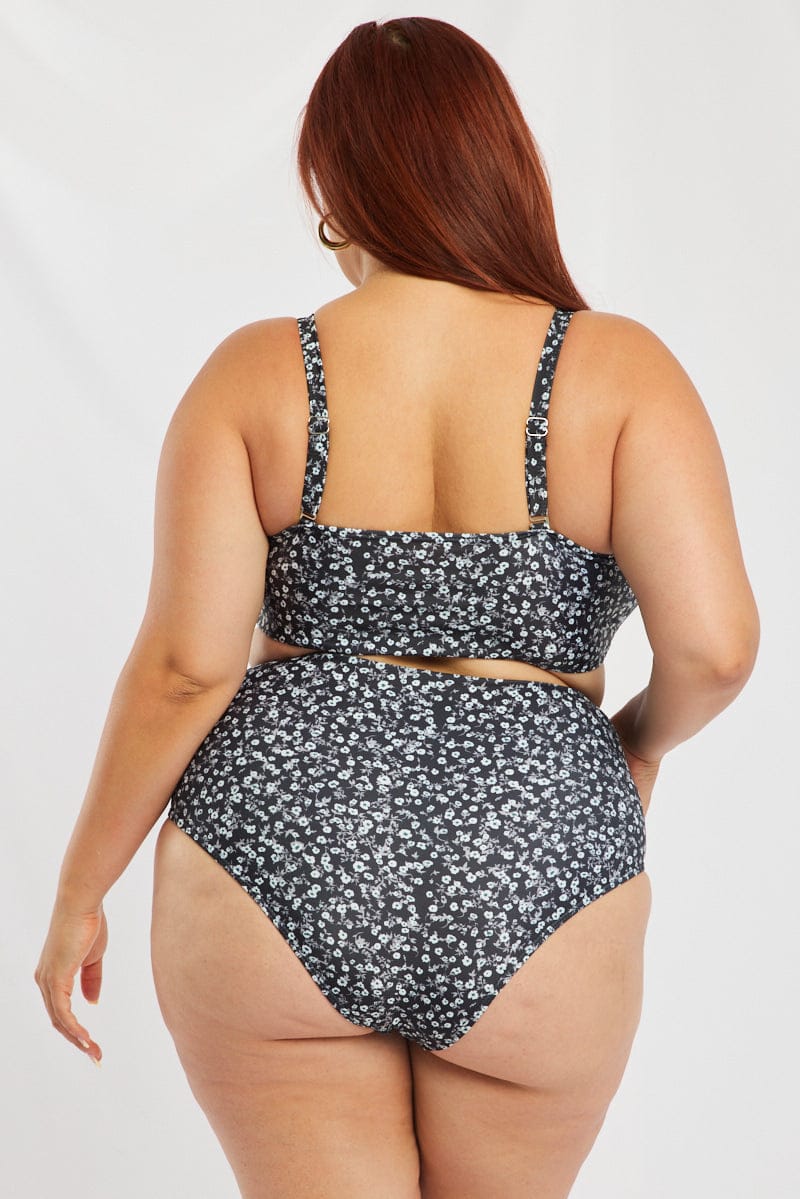 Black Ditsy Bikini Set for YouandAll Fashion