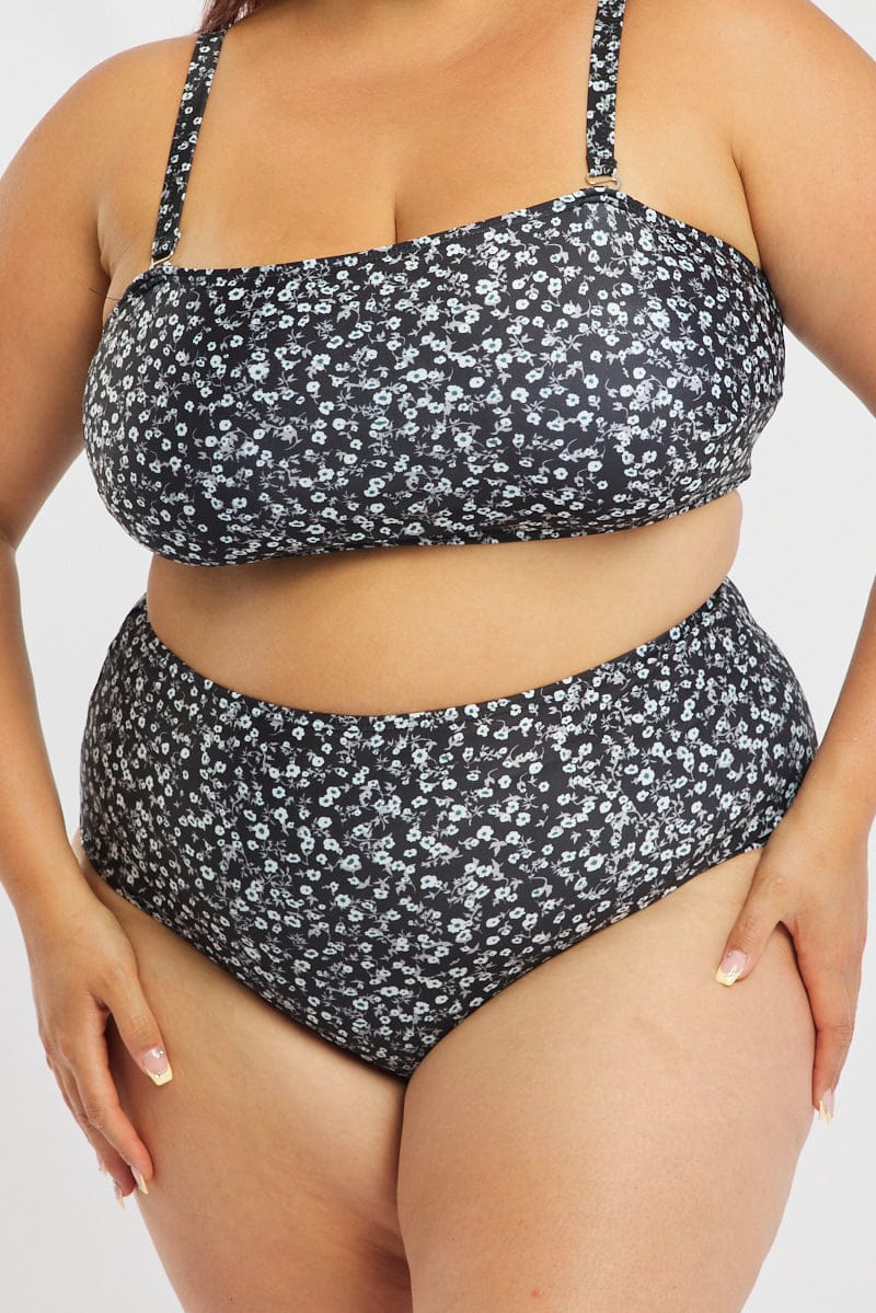 Black Ditsy Bikini Set for YouandAll Fashion