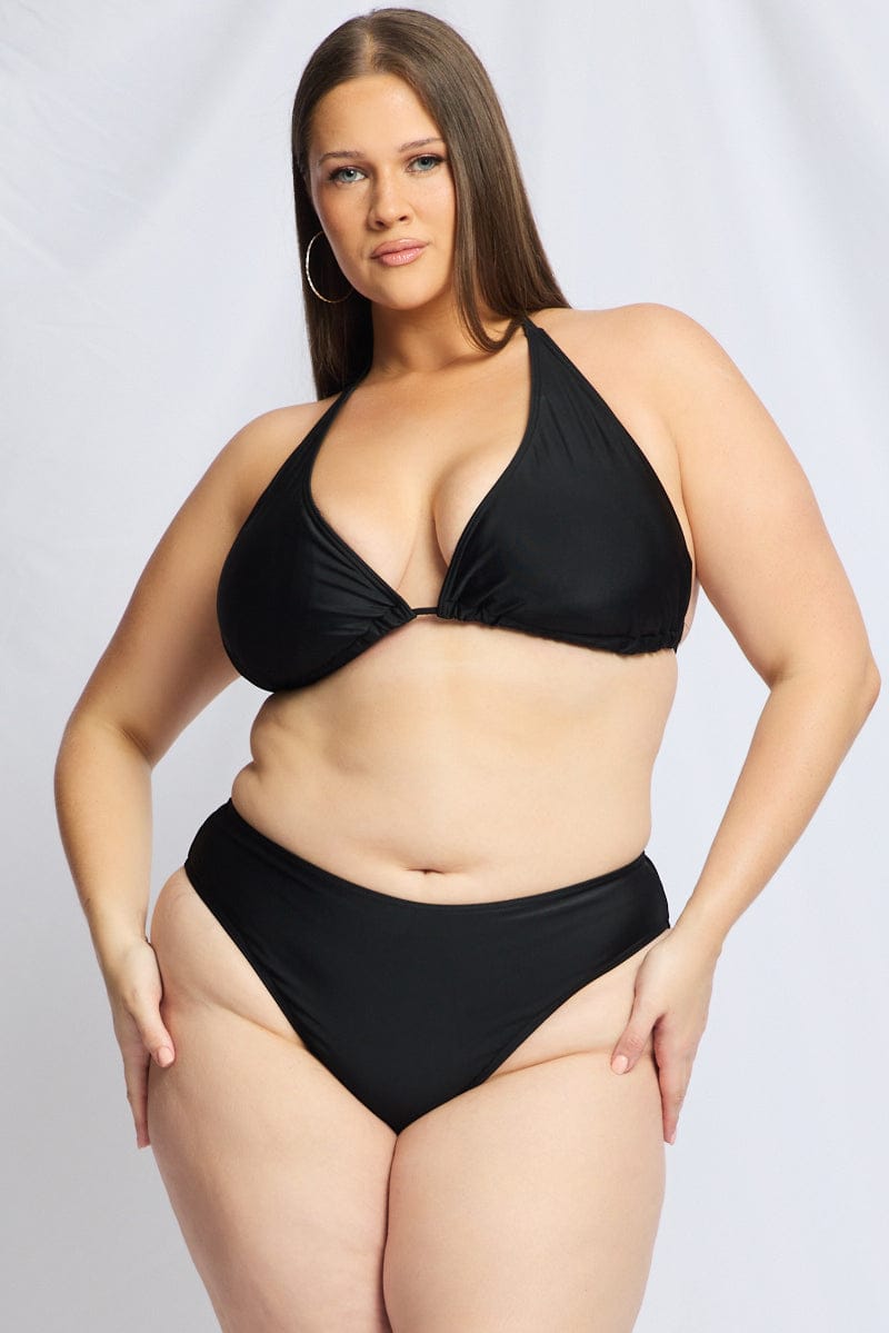 Black Tie Back Bikini Set for YouandAll Fashion