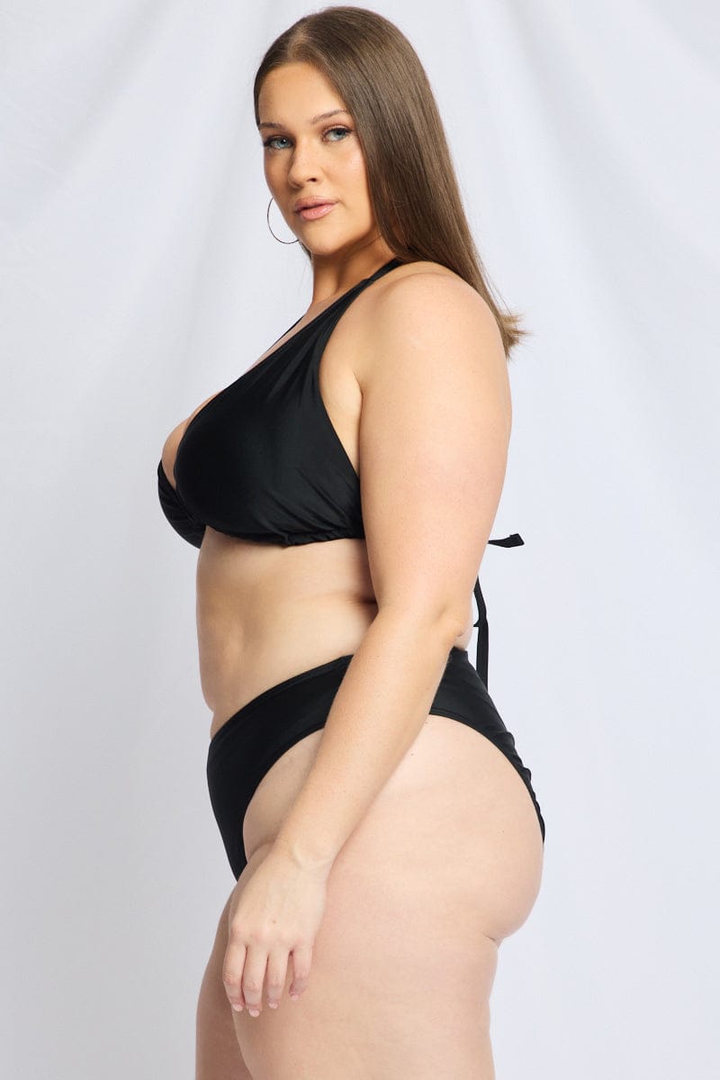 Black Tie Back Bikini Set for YouandAll Fashion