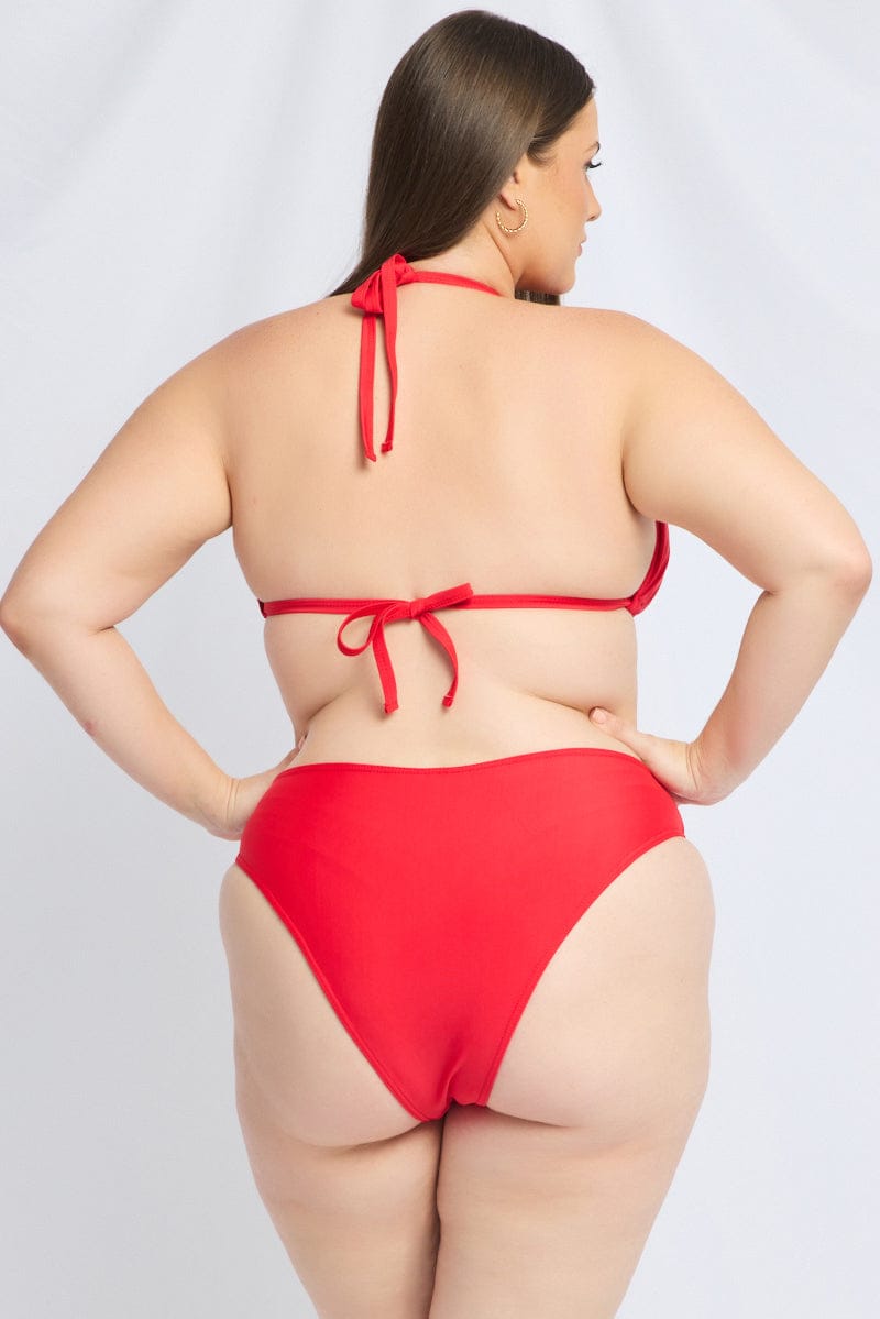Red Tie Back Bikini Set for YouandAll Fashion