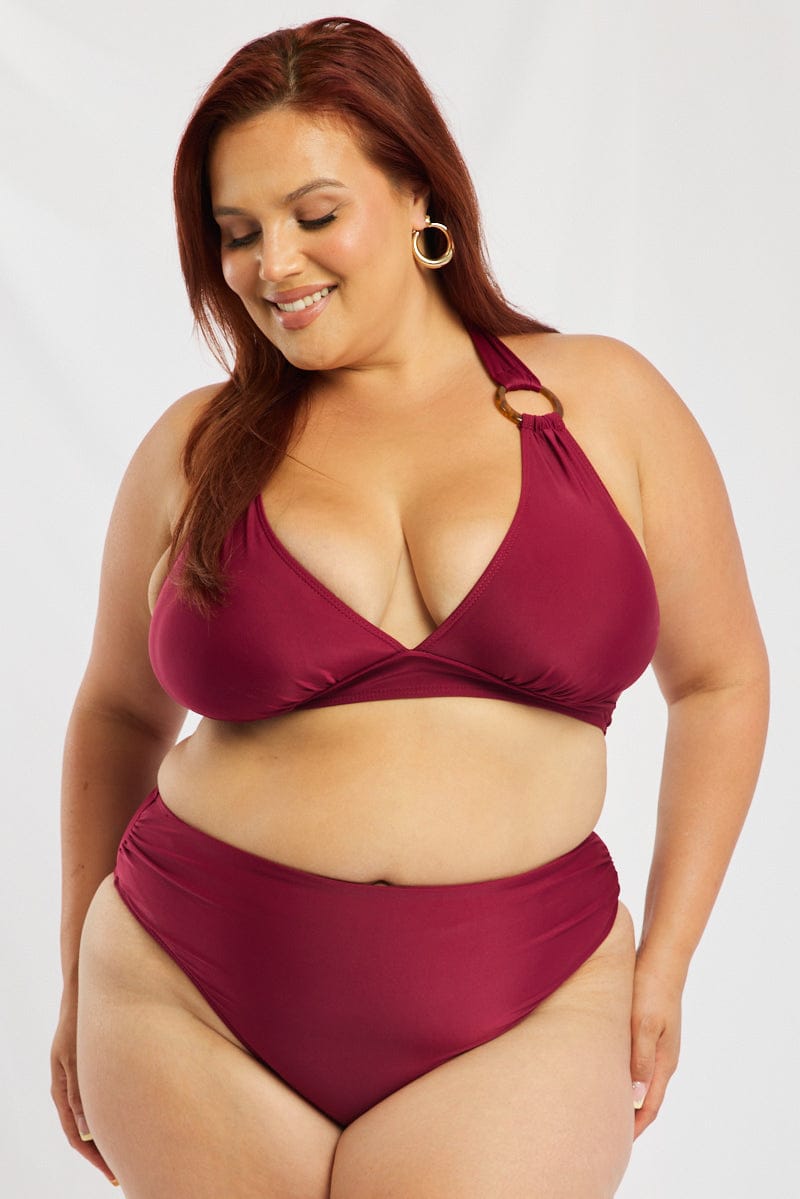 Red Ring Detail Bikini Set for YouandAll Fashion