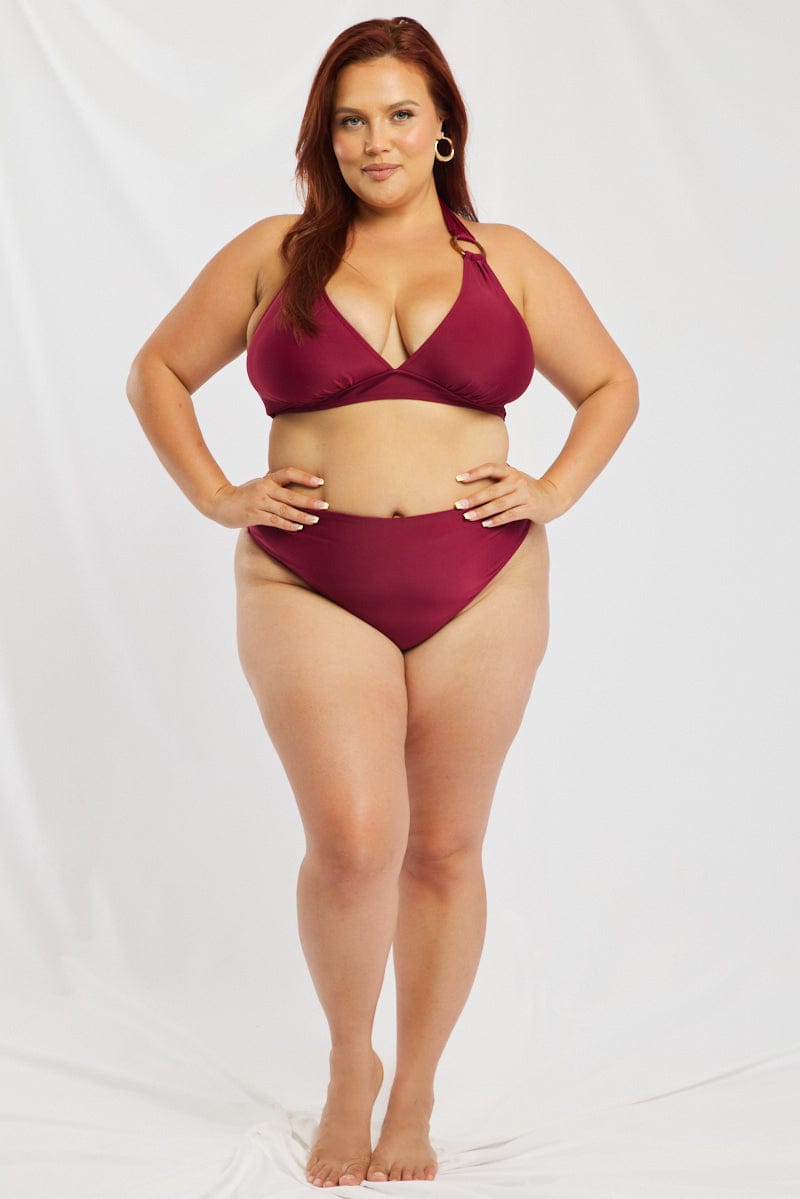 Red Ring Detail Bikini Set for YouandAll Fashion